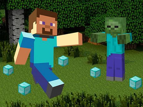 Minecraft Hidden Diamond Blocks gameplay
